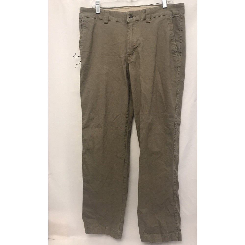 Columbia Regular Fit Pants Men 34x 32 Khaki Olive Hiking Fishing Hunting